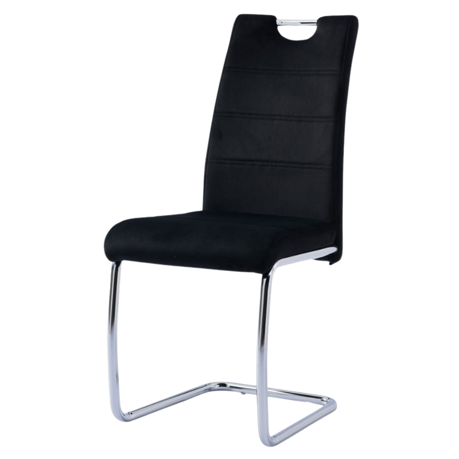 Chaise en Velours – Pieds en Acier Inoxydable Argenté ou Doré