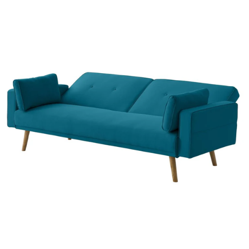 Canapé droit 3 places scandinave convertible en tissu