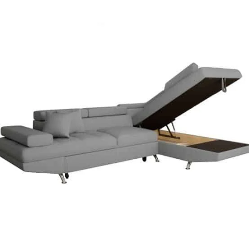 Canapé d'angle convertible panoramique 5 places avec coffre – Confort, design et praticité au quotidien