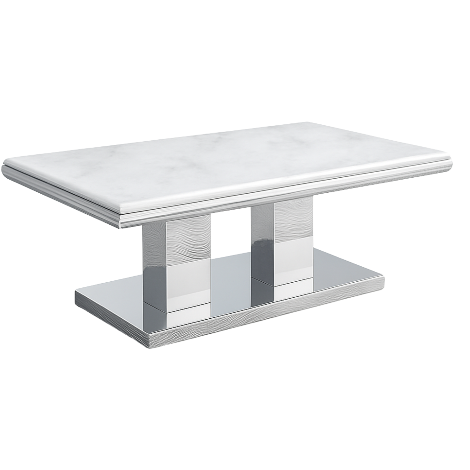 Table basse en marbre et pieds dorés