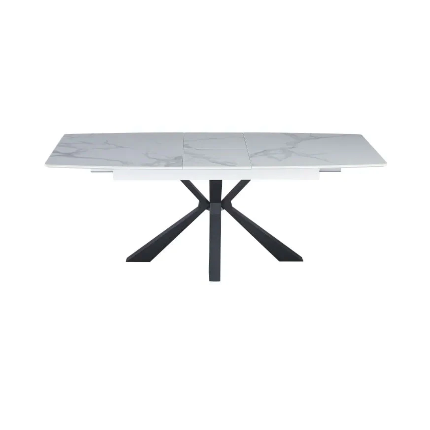 Table a manger extensible en marbre et pieds métallique
