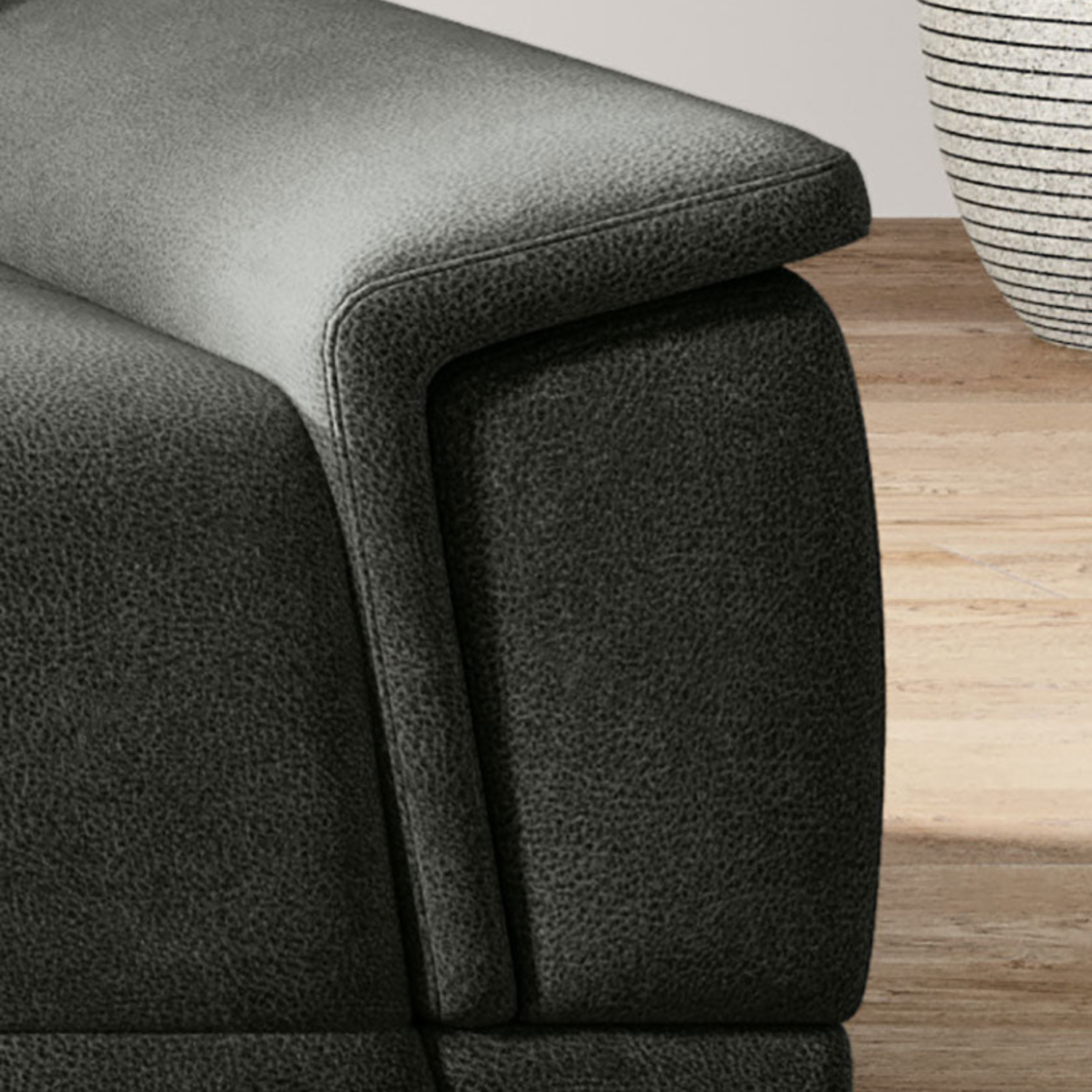 Canapé d’angle – Confort réglable électrique, design moderne et têtières ajustables