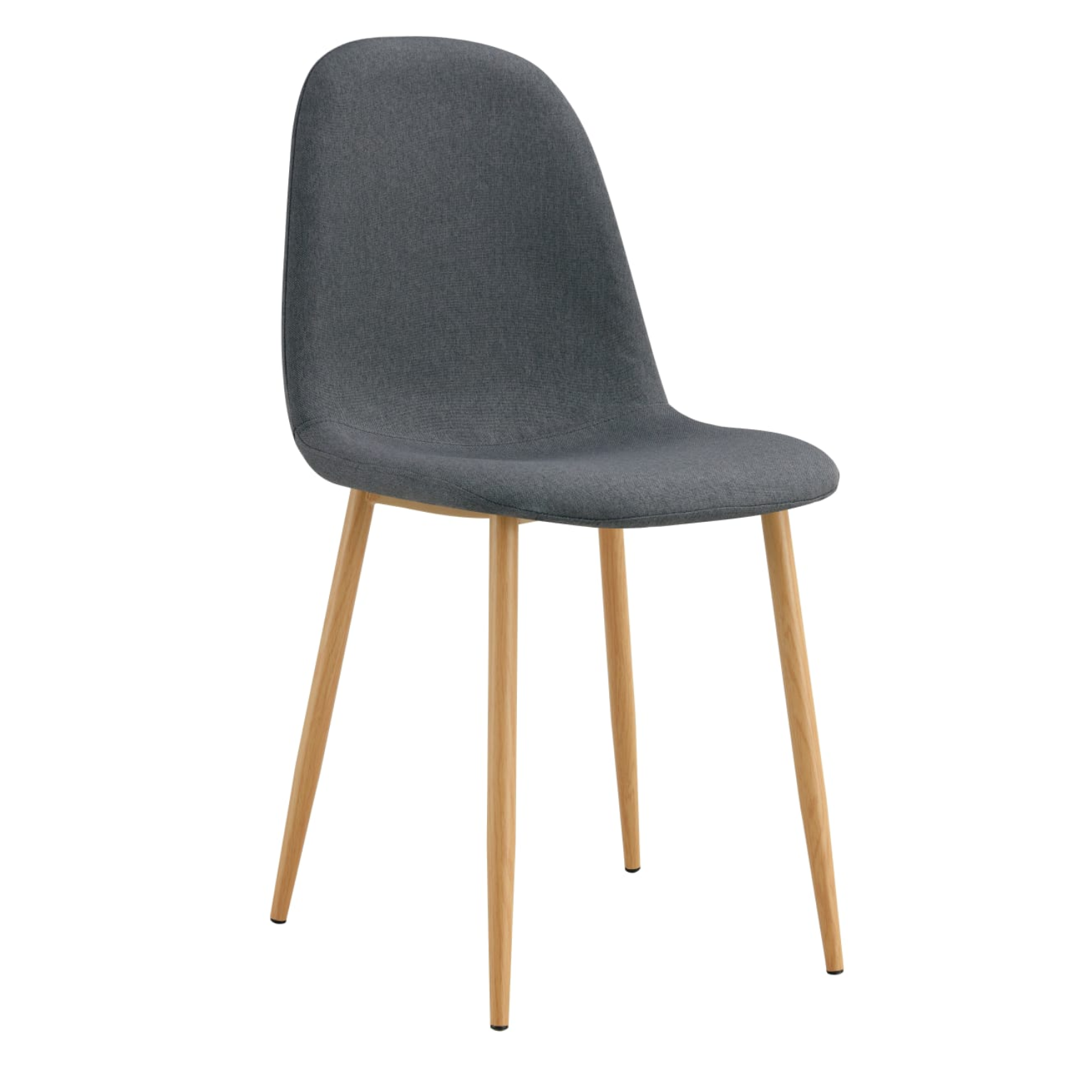 Chaise scandinave avec piètement bois et assise en tissu