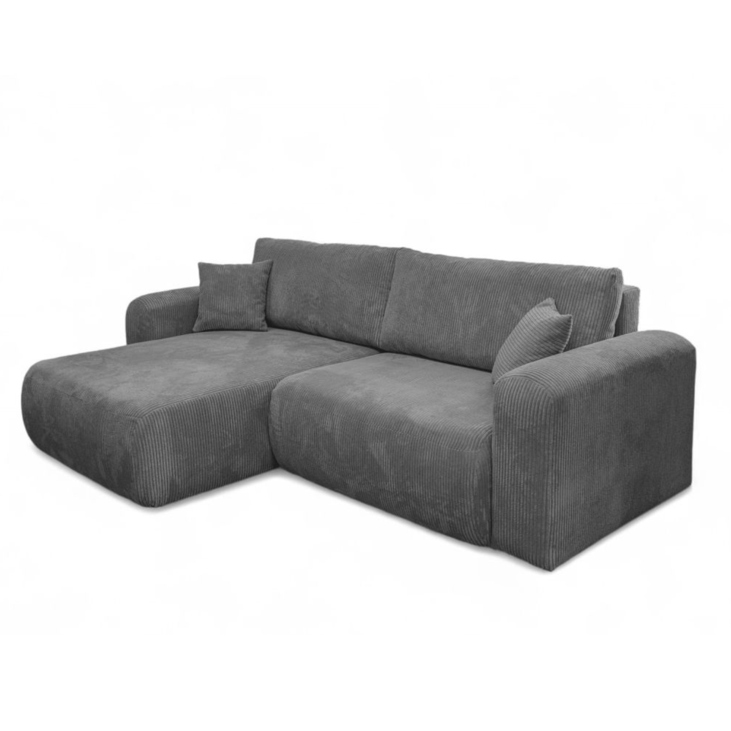 Canapé d’Angle Réversible – 4 Places – Convertible avec Coffre – Tissu Bouclette ou Velours Côtelé