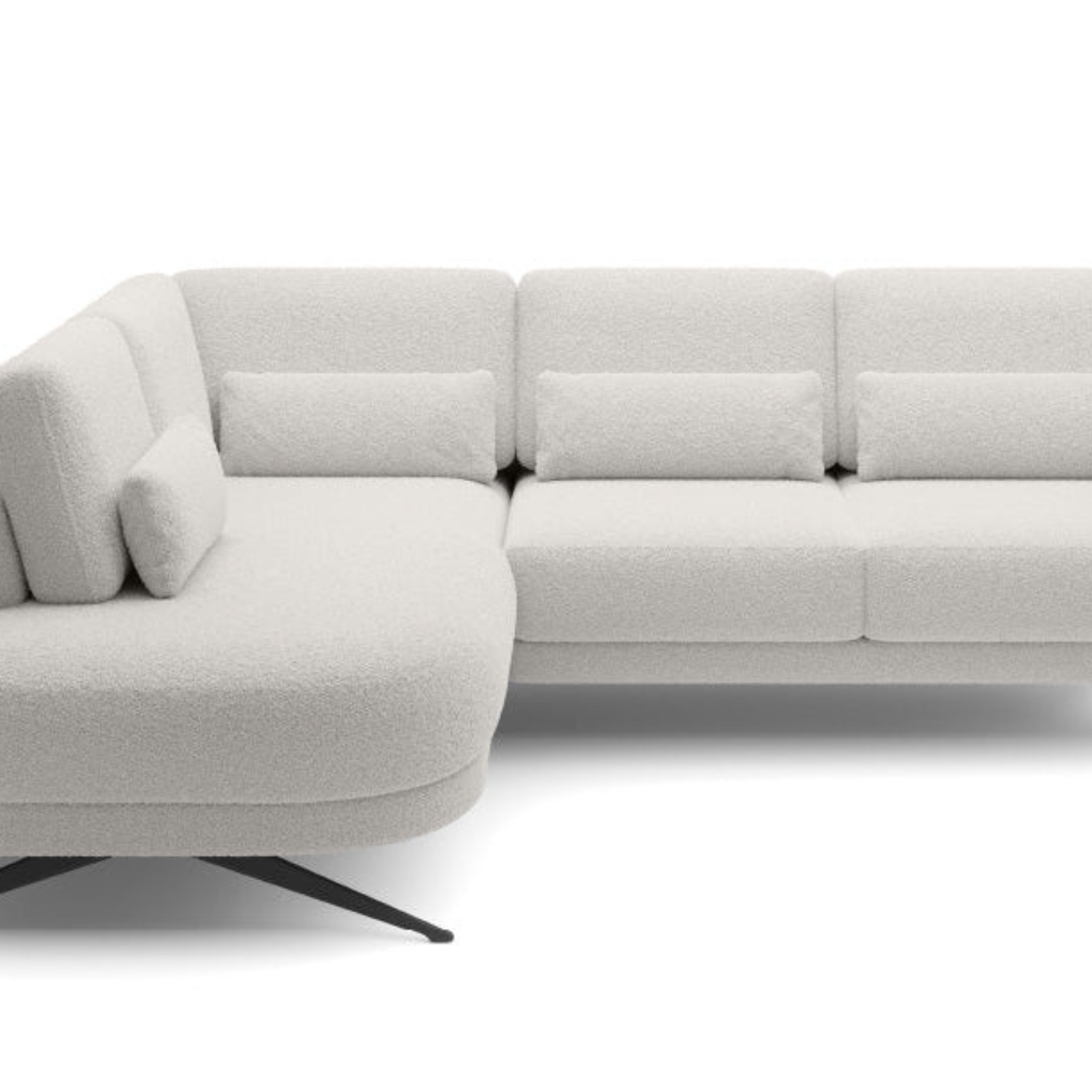 Canapé moderne avec profondeur d’assise réglable et appui-tête coulissant