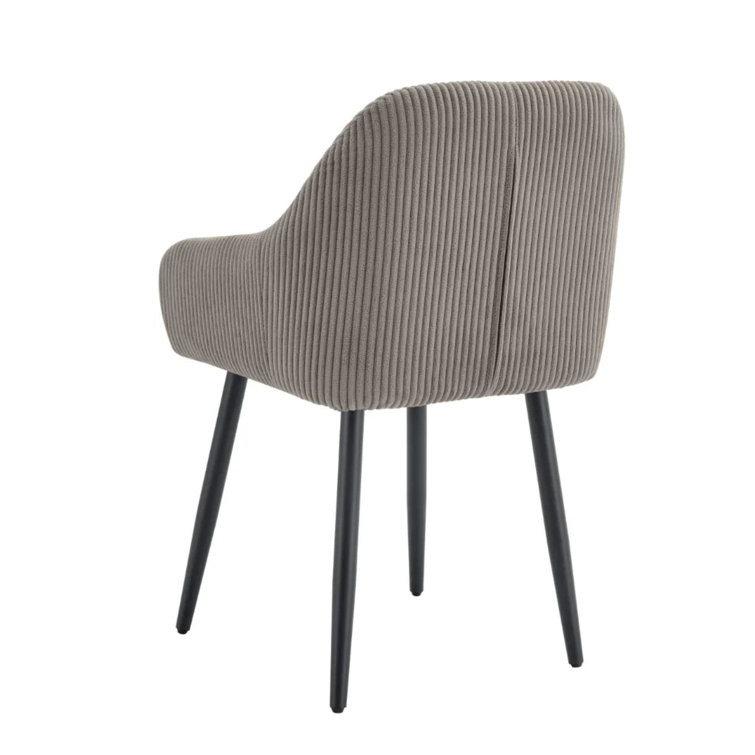 Chaise en tissu côtelé – Design moderne et confortable avec piètement métal noir