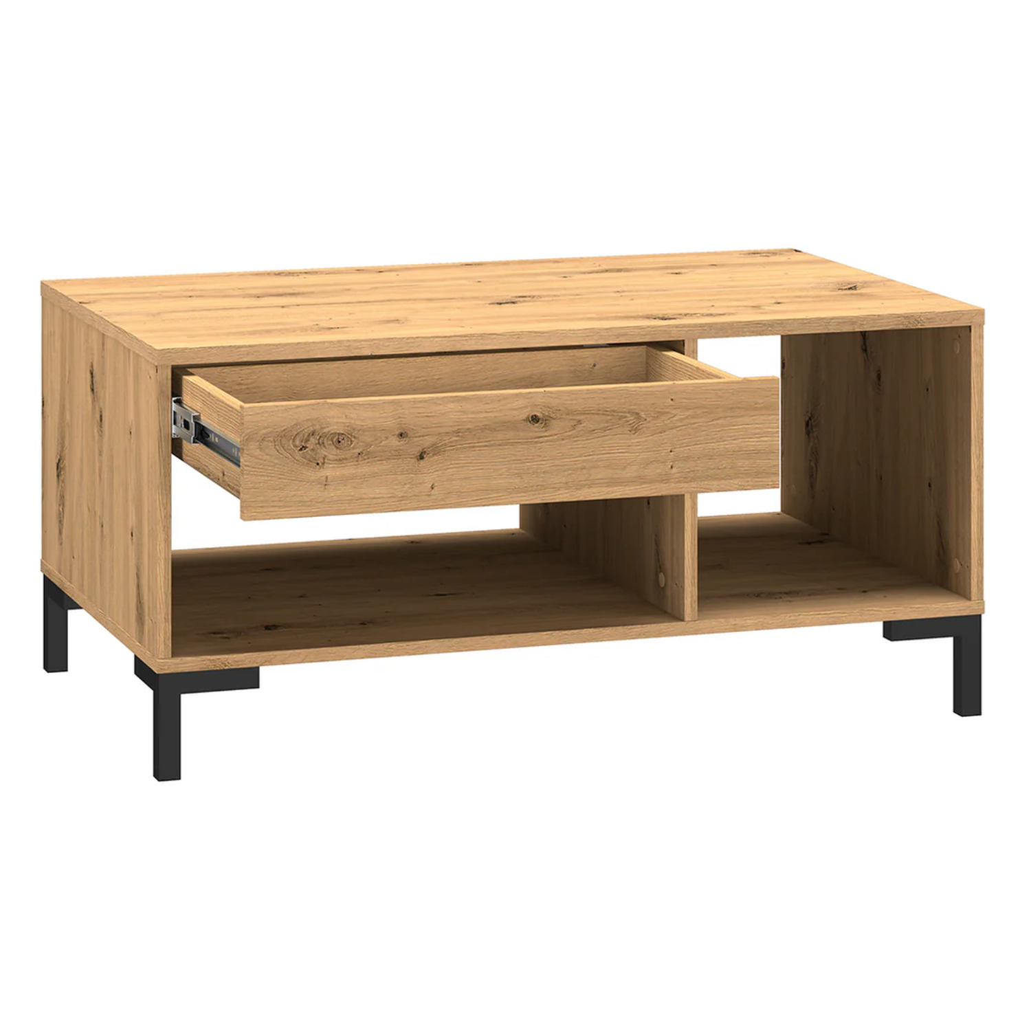 Table Basse Contemporaine en Chêne Artisanal - Élégante et Résistante