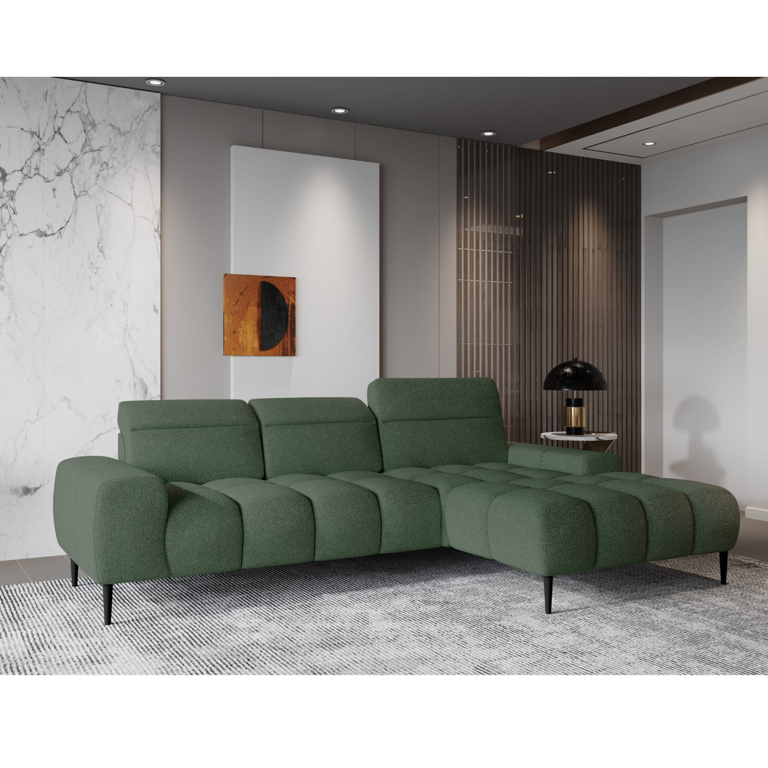 Canapé d’Angle – Confort Personnalisé avec Profondeur d’Assise Réglable