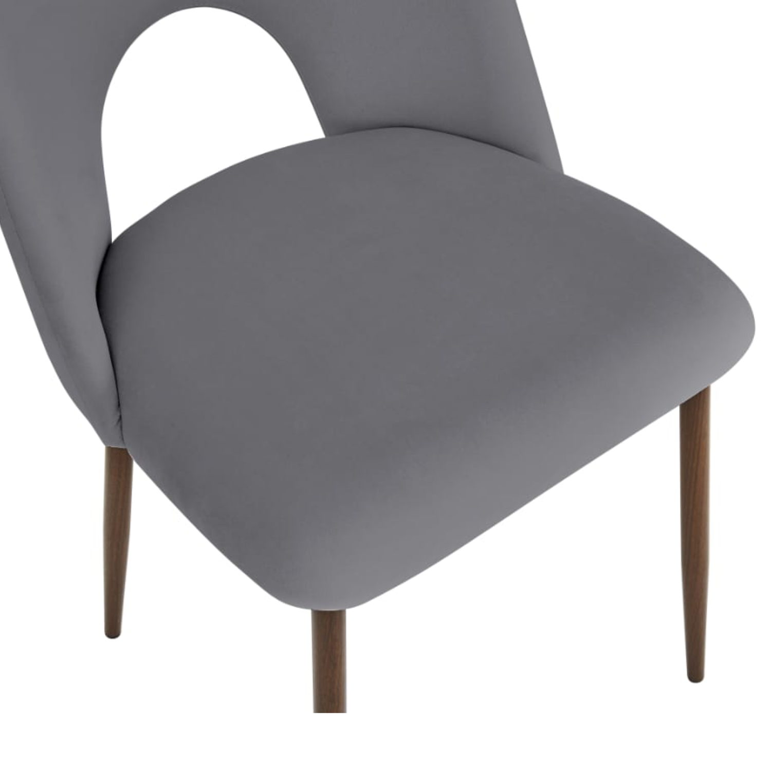 Chaise avec Velours beige ou anthracite & piétement métal
