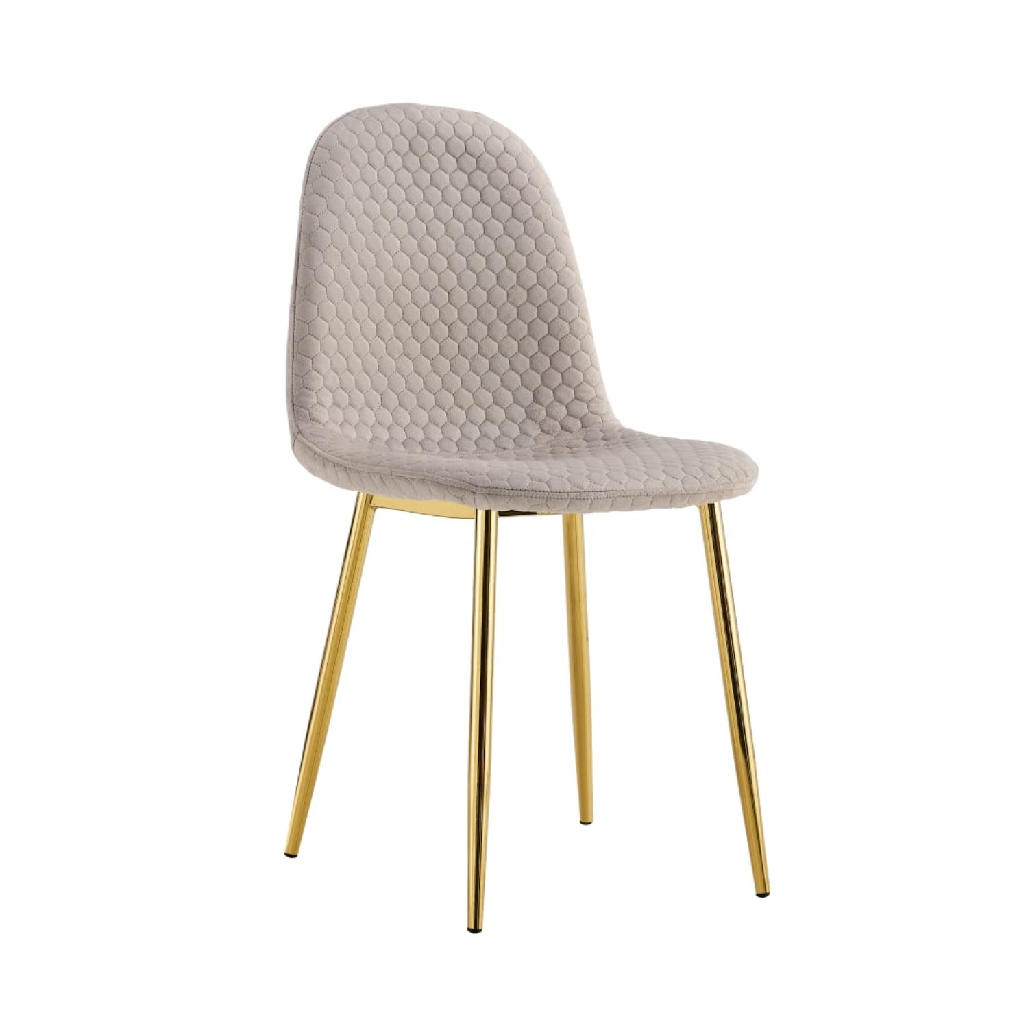 Chaise scandinave assise en velours avec Piètement en Acier