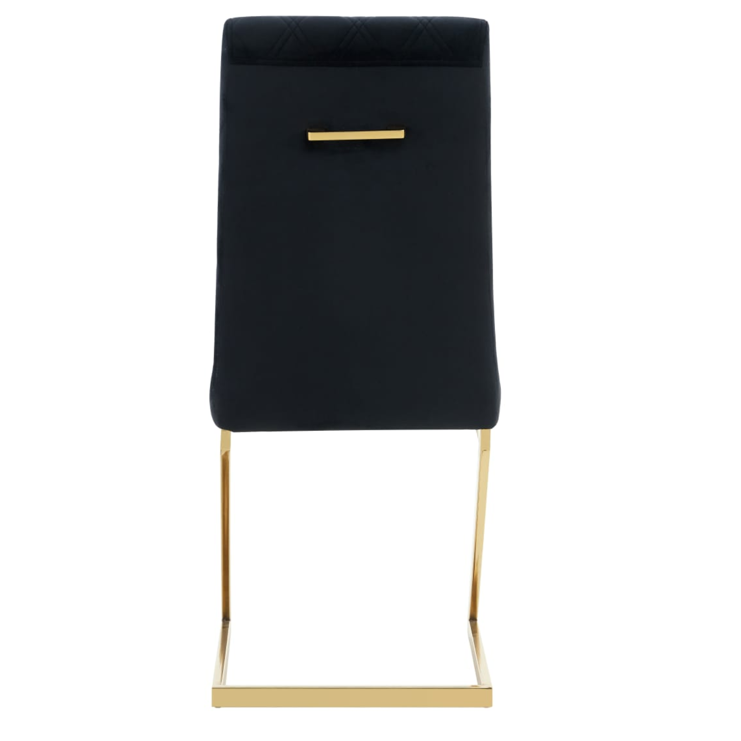 Chaise de bureau assise en velours et pieds en acier