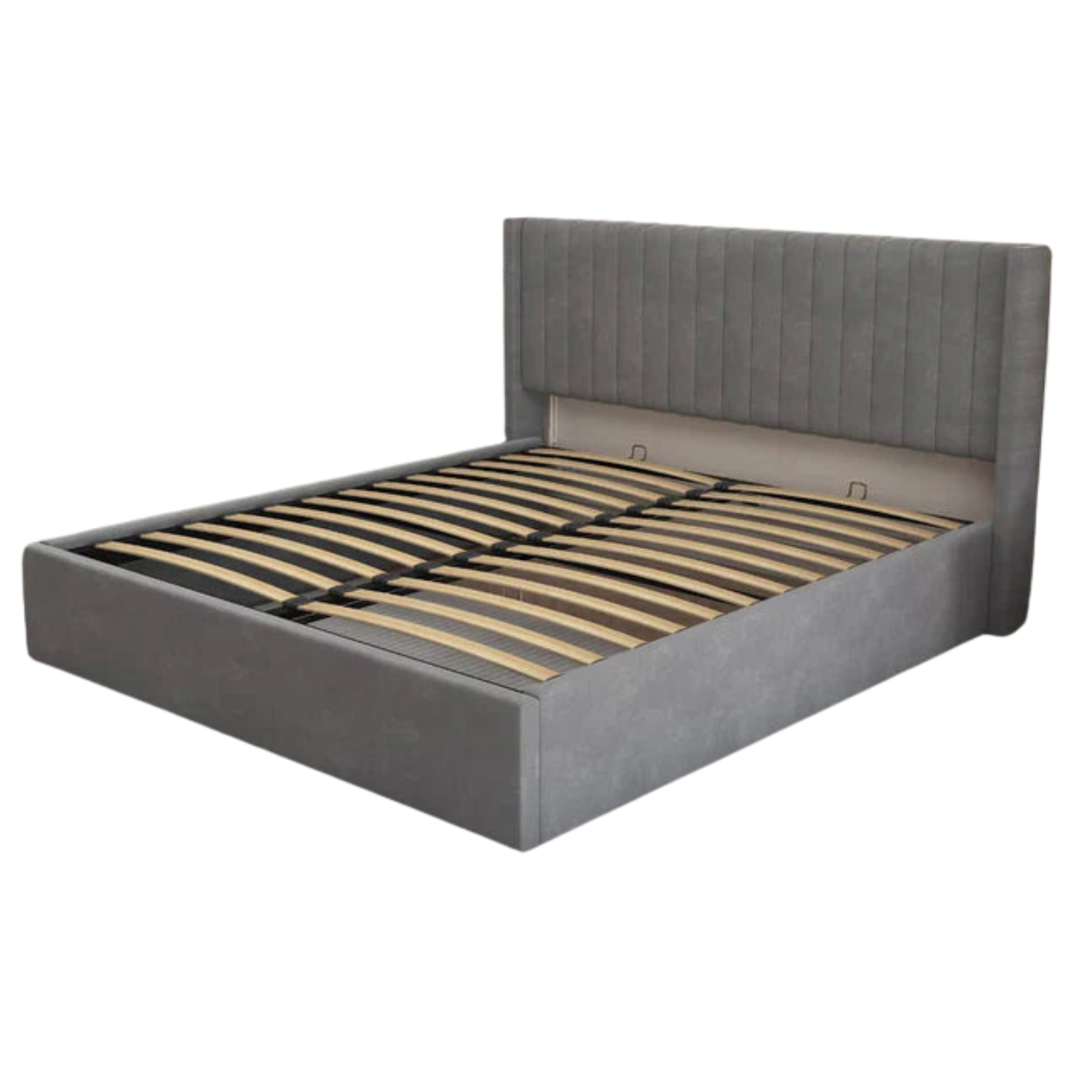 Lit Double Coffre AMÉLIA en Velours – Élégance, Confort et Rangement