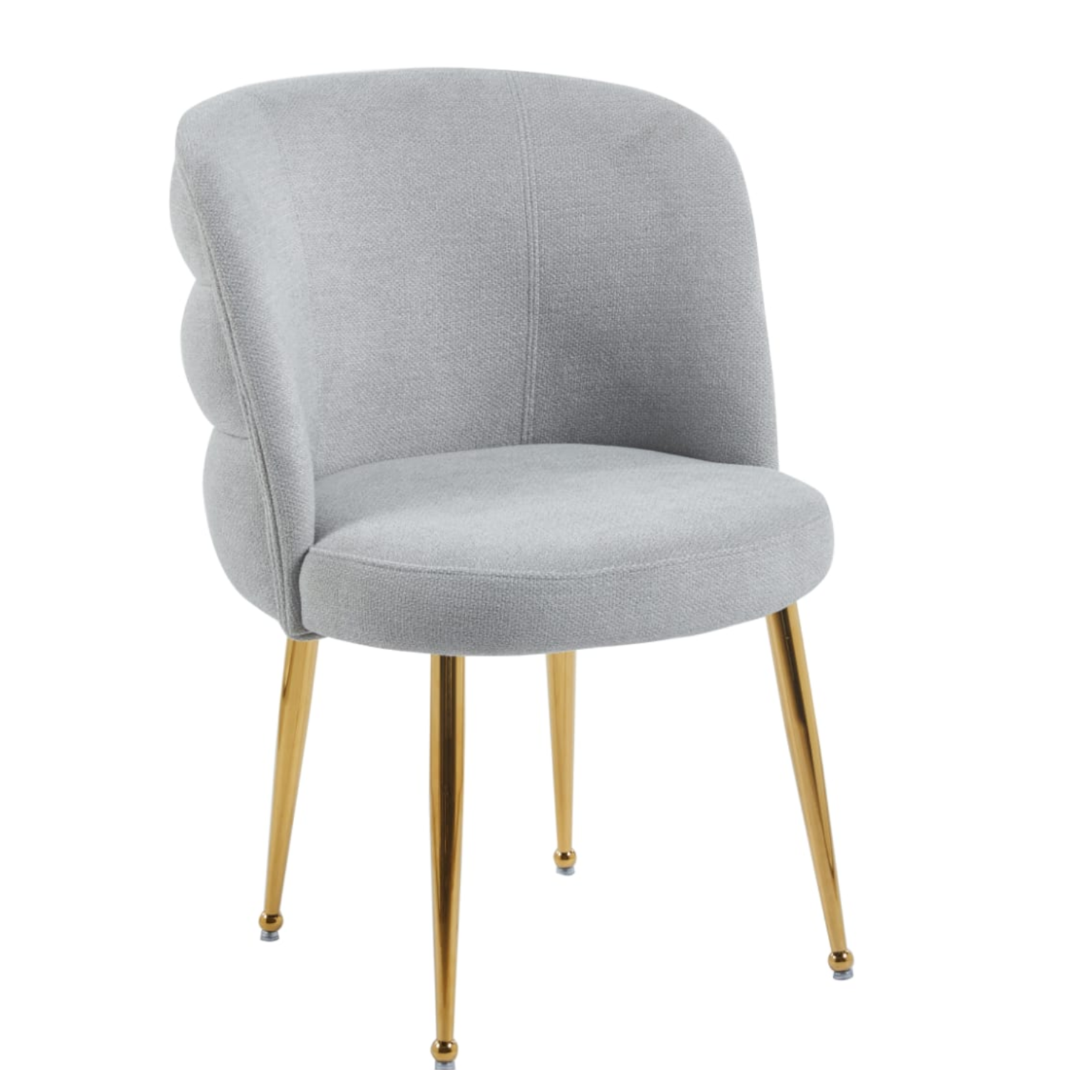 Chaise en tissu effet lin avec piètement métal– Design moderne et confortable