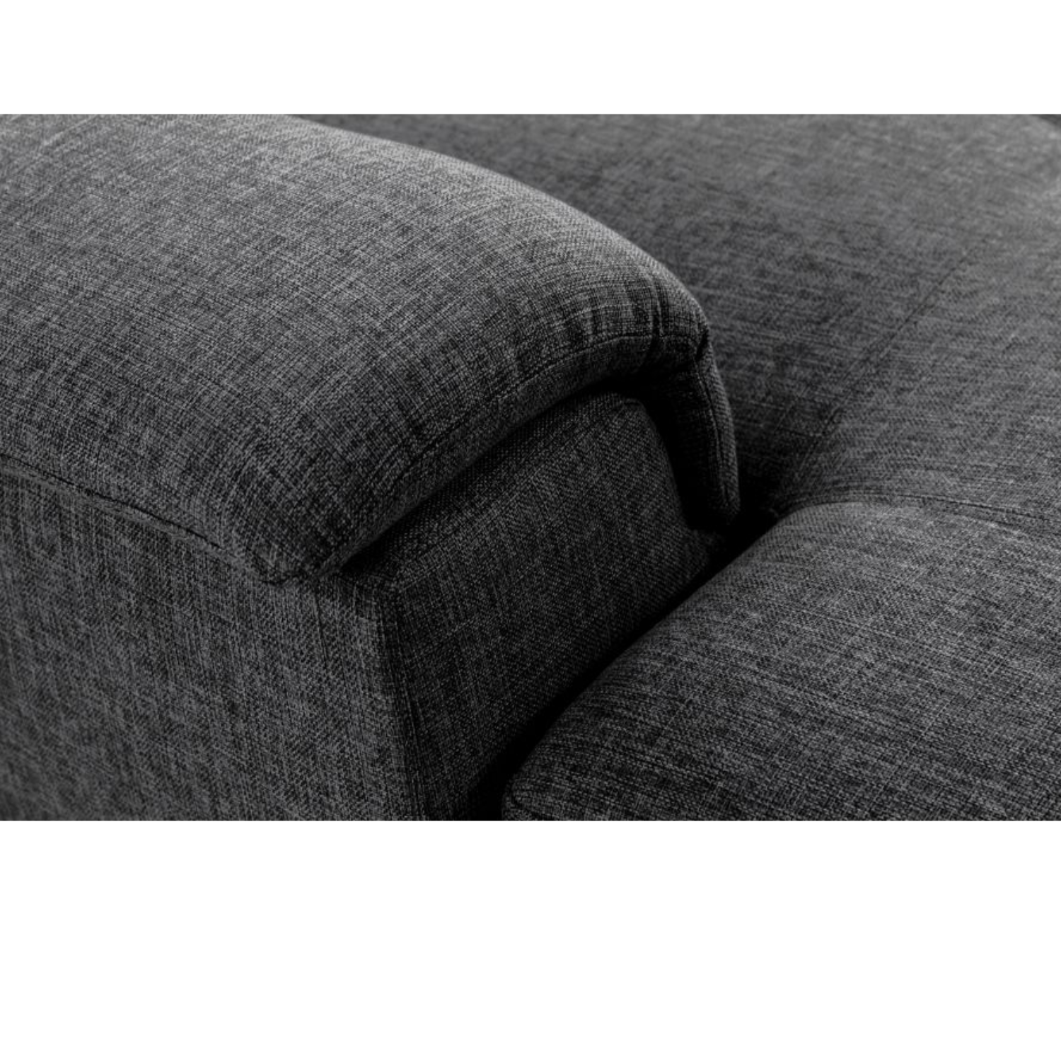 Canapé panoramique convertible avec 2 coffres en tissu