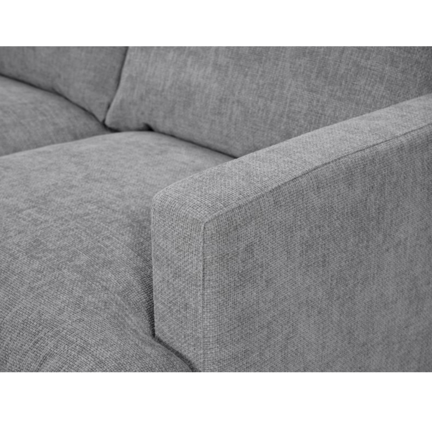 Canapé droit 2 places en tissu - Pieds Bois