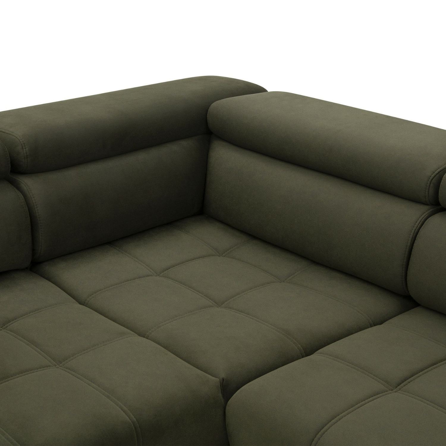 Canapé d’angle fonction couchage, rangement et chargeur téléphone à induction