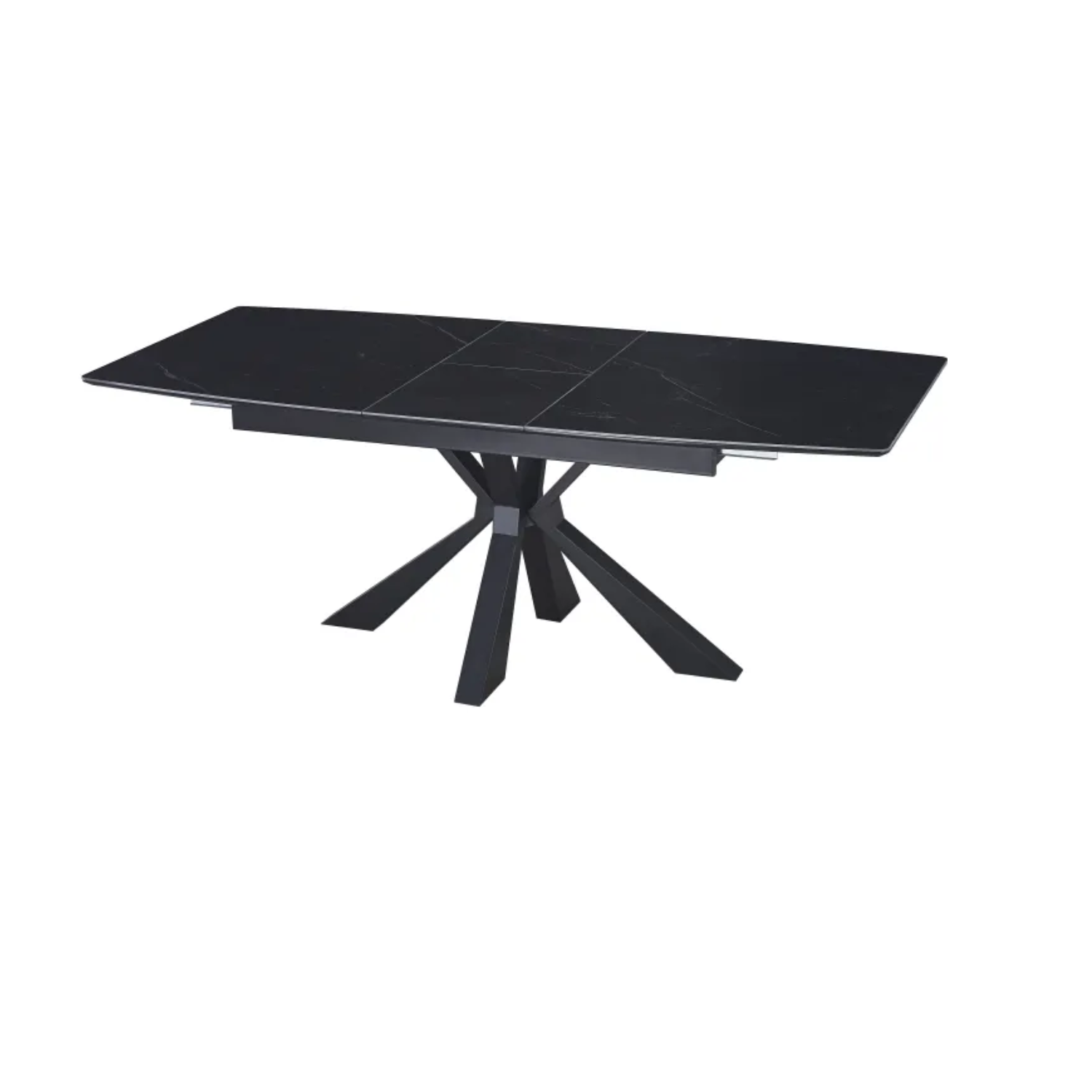 Table a manger extensible en marbre et pieds métallique