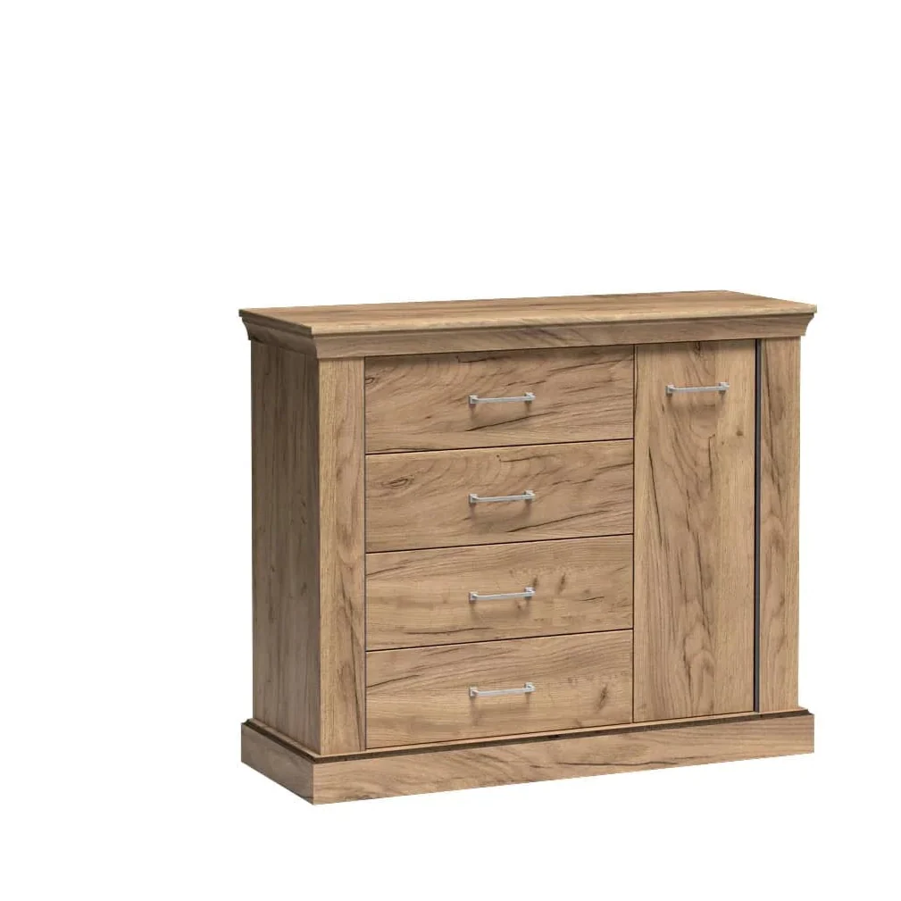 Commode avec quatre tiroirs spacieux et meuble avec étagère|Destockage Express|Decora Home