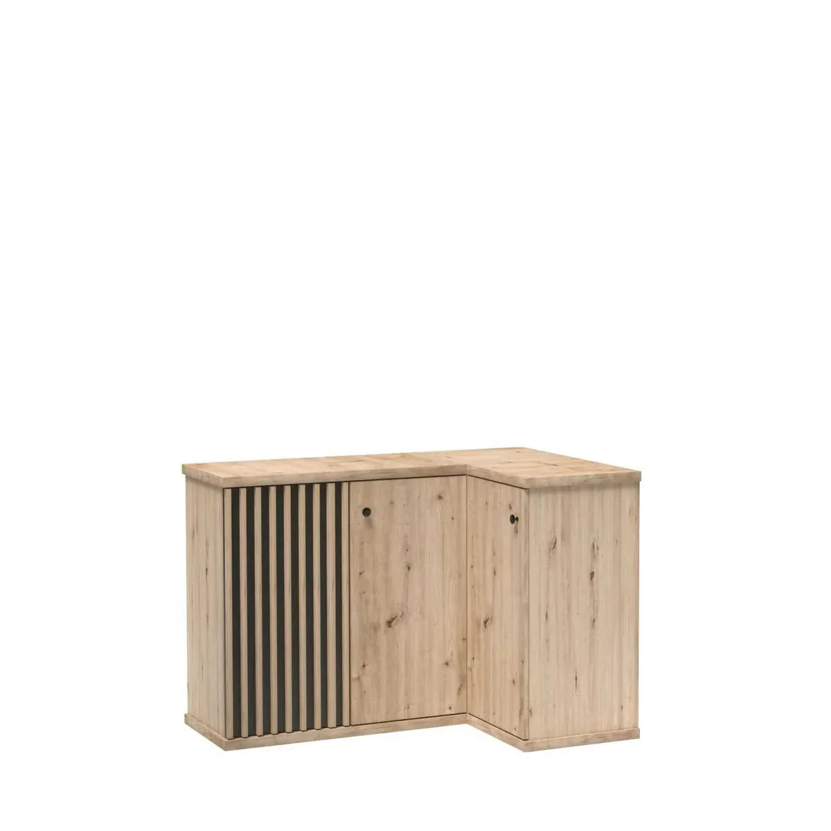 Commode, Buffet d'angle reversible moderne avec lattes décoratives - Decora Home