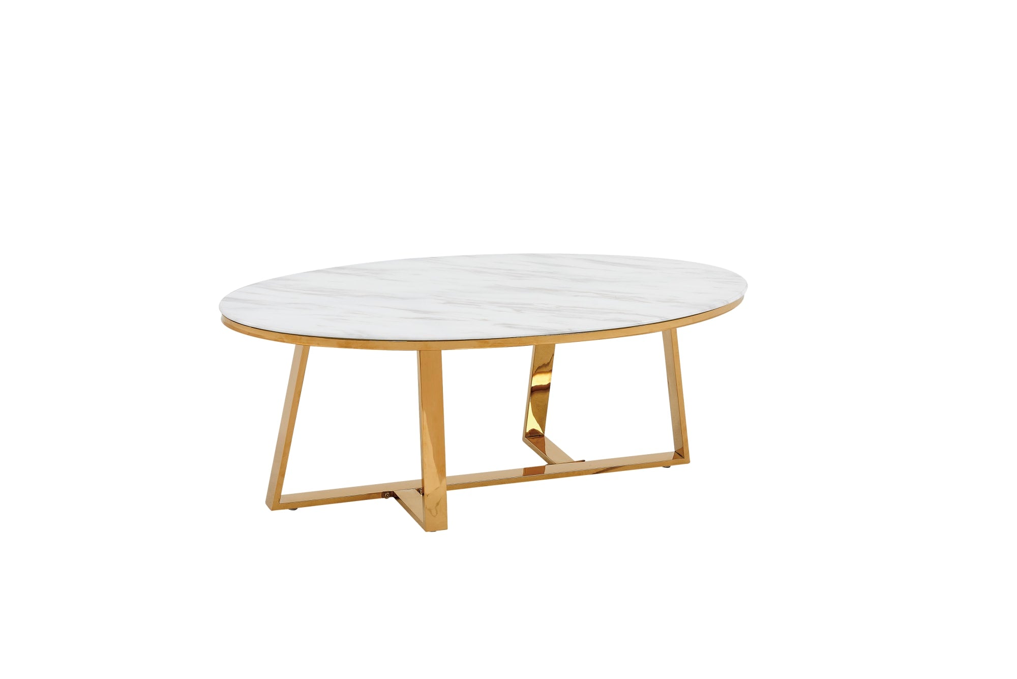 TABLE BASSE GAMMA GOLD PIERRE MARBRE 120 x 60 x 45 CM