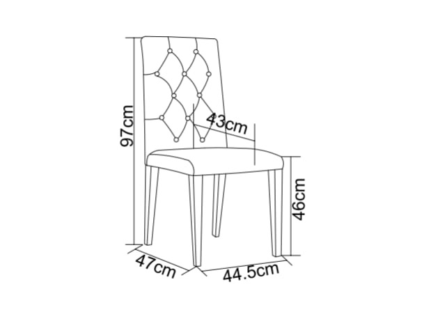 CHAISE NEW NEVADA CAPITONNEE CHROME ECRU