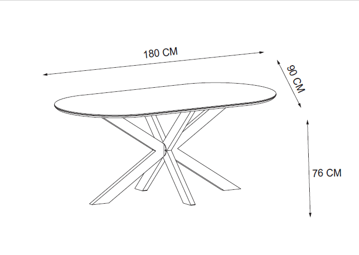 TABLE REPAS MANON PIED CHROME PLATEAU CERAMIQUE MARBRE BLANC 180x90cm