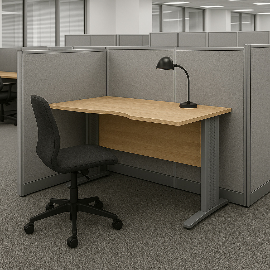 Bureau Moderne avec Bordure ABS - Résistant aux Rayures et à l'Humidité, Design Élégant