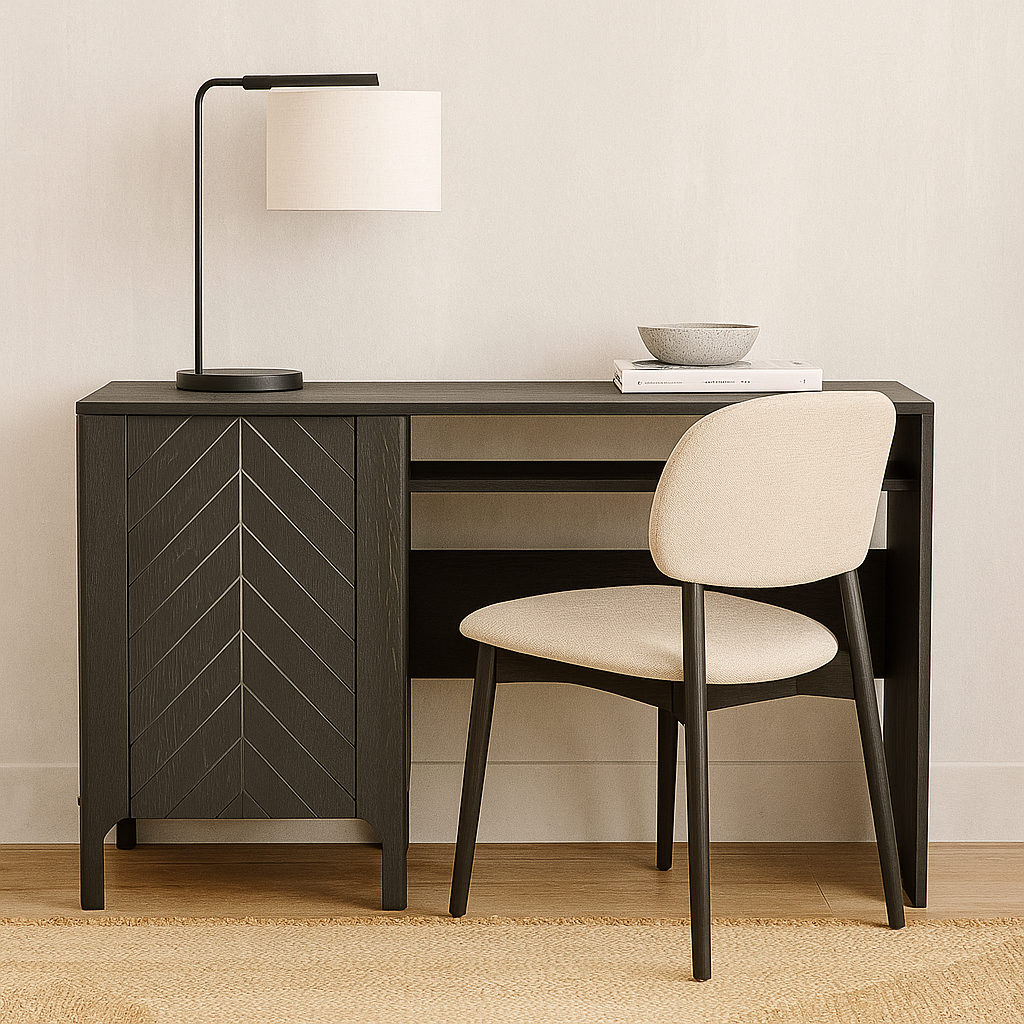 Bureau avec Armoire Intégrée et Façade à Chevrons