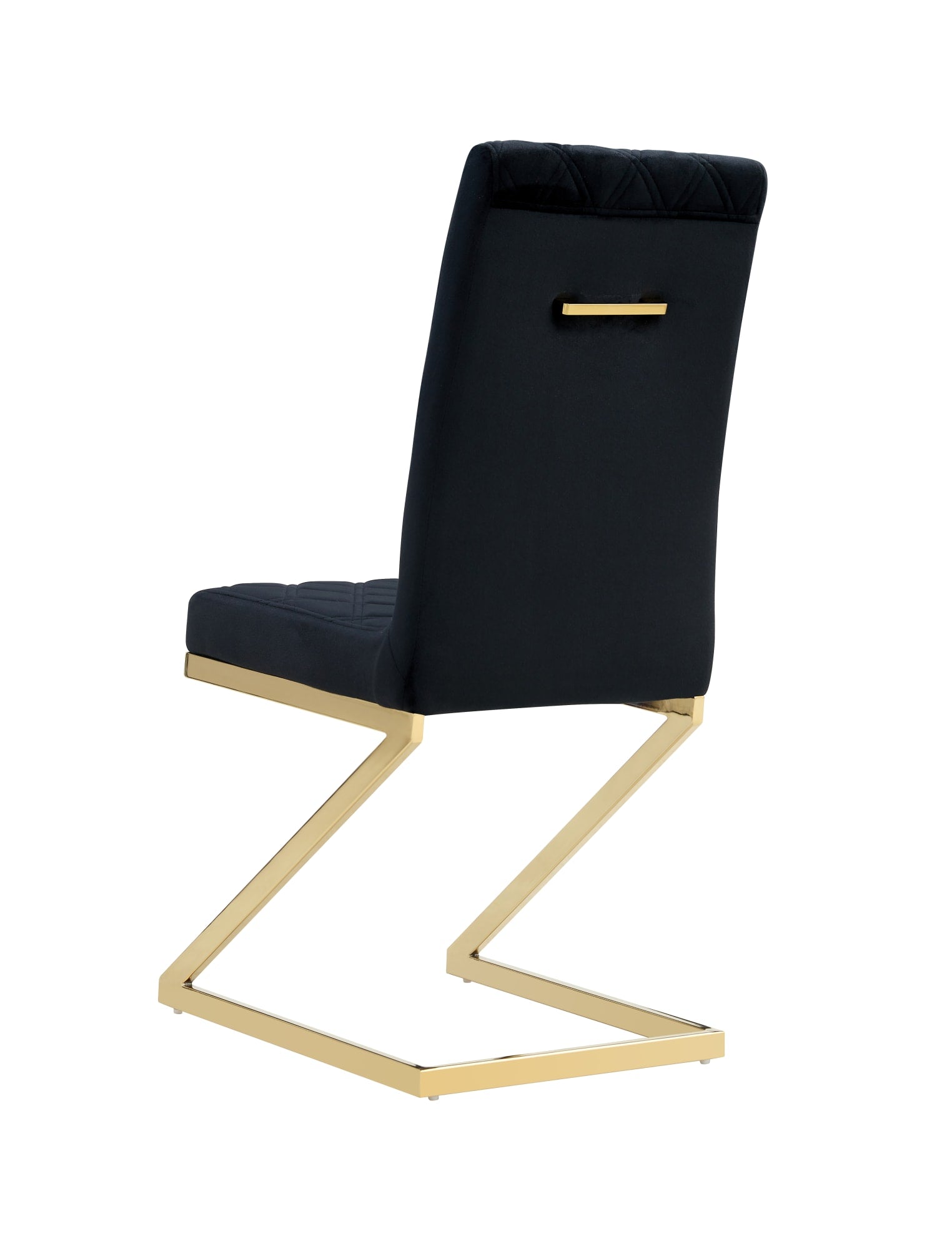 CHAISE COCOMAT MATELASSEE GOLD VELOURS NOIR