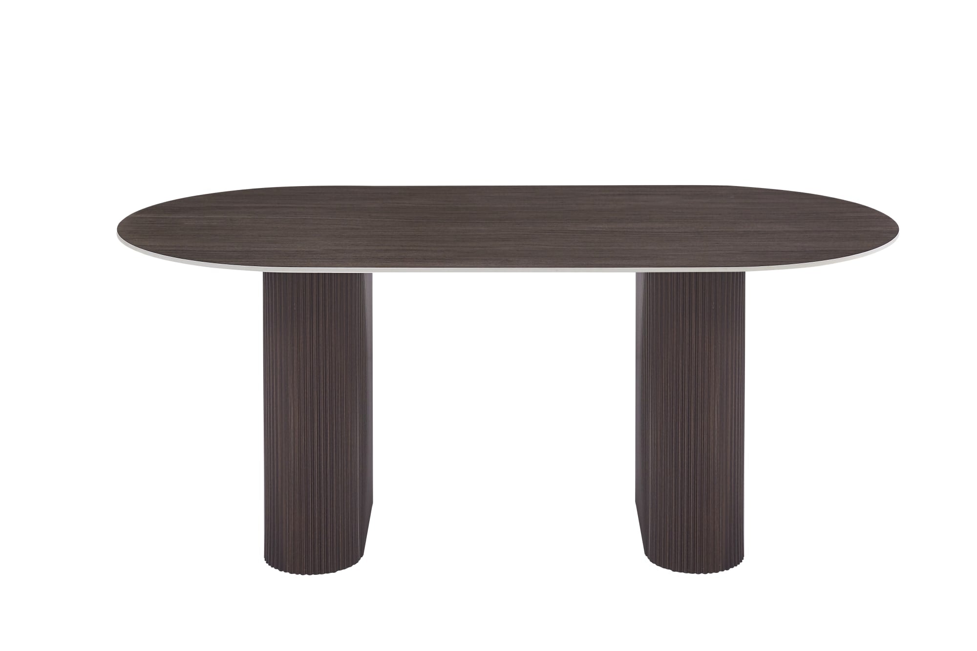 TABLE A MANGER ROXY PIED NOYER PLATEAU CERAMIQUE NOYER 180CM