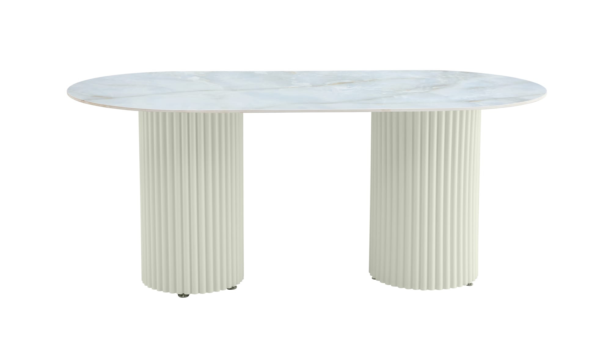 TABLE A MANGER KEYSHA BEIGE CERAMIQUE MOKA 180x90cm
