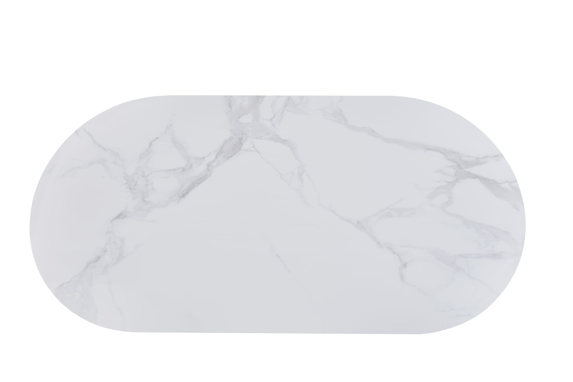 Table VENEZIA plateau céramique marbré blanc L 180 cm