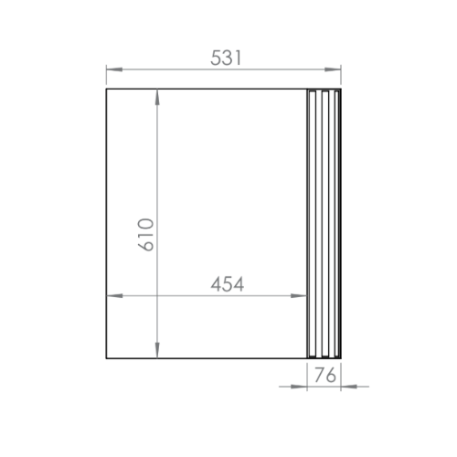 Miroir – Élégance Contemporaine en Cachemire et MDF Fraisé
