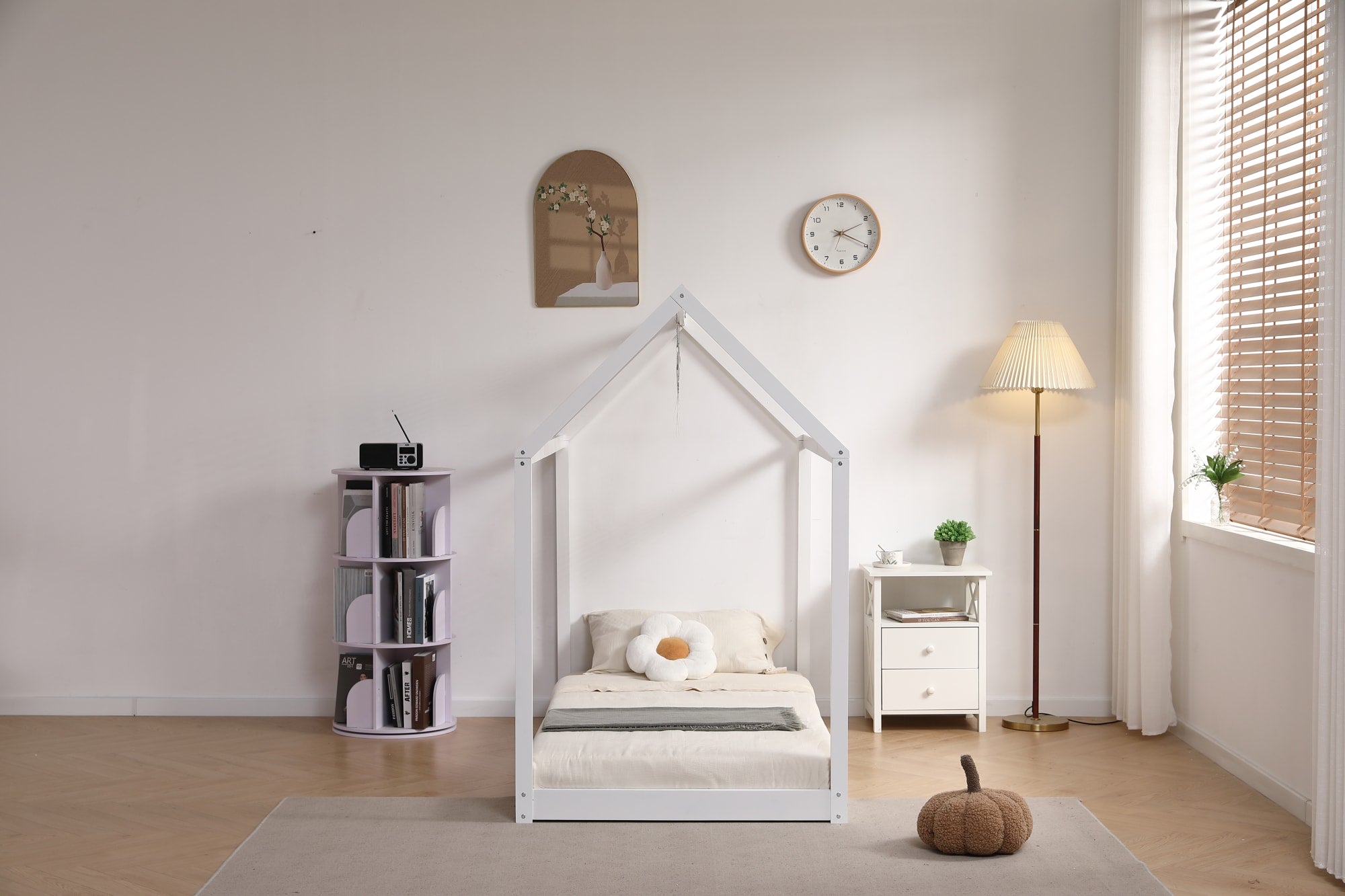 Lit cabane ROBINSON en bois 90x190 cm avec sommier intégré