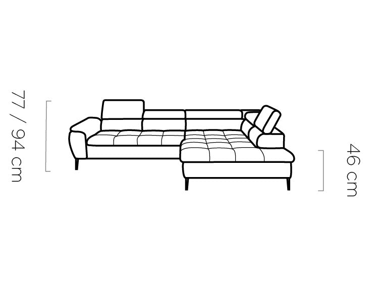 Canapé d’angle spacieux avec couchage et rangement intégré - Decora Home