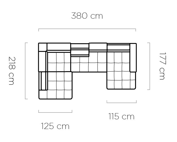 Canapé d'angle XL avec fonction lit et coffre de rangement intégré - Decora Home