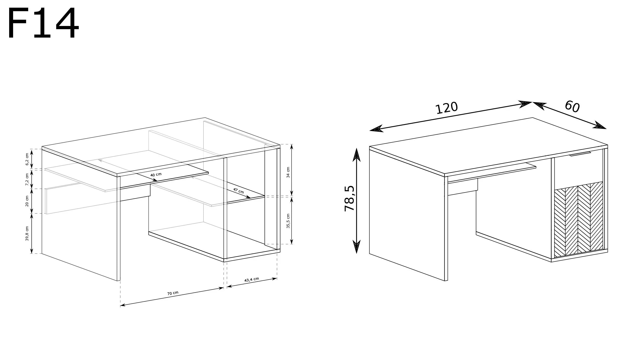 Bureau en Chêne Caramel avec Étagère Coulissante - Decora Home