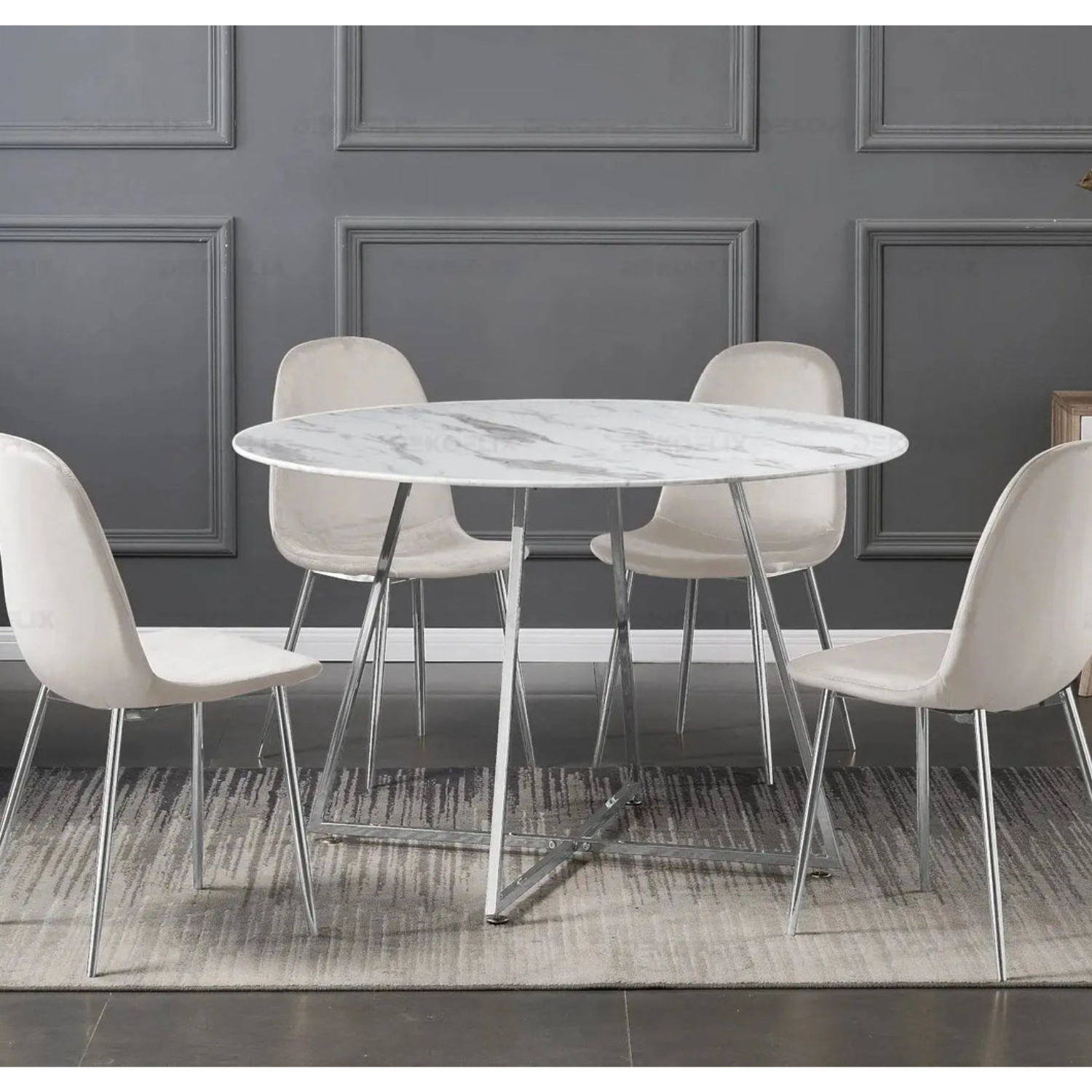 Chaises Scandinaves en Velours  – Couleurs Tendance & Pieds Métal