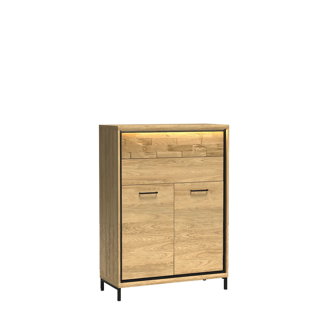 Petite Commode, Buffet Fonctionnelle en Hickory Clair - Decora Home
