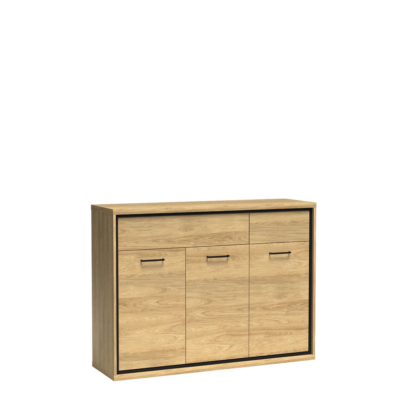 Grande Commode Lumineuse en Hickory Naturel avec Deux Tiroirs|Destockage Express|Decora Home