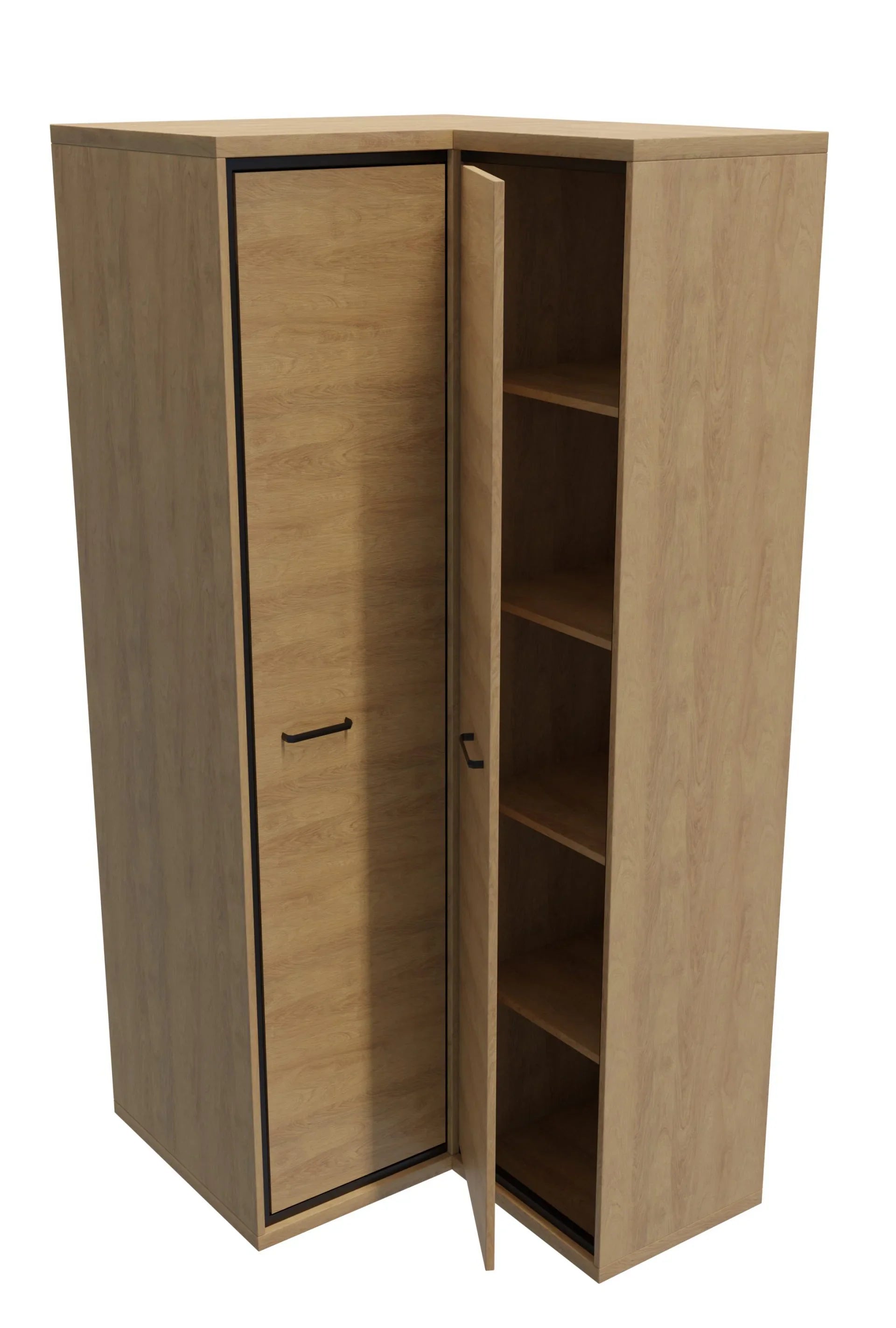 Armoire d'Angle à Deux Portes avec Espace de Rangement Pratique - Decora Home