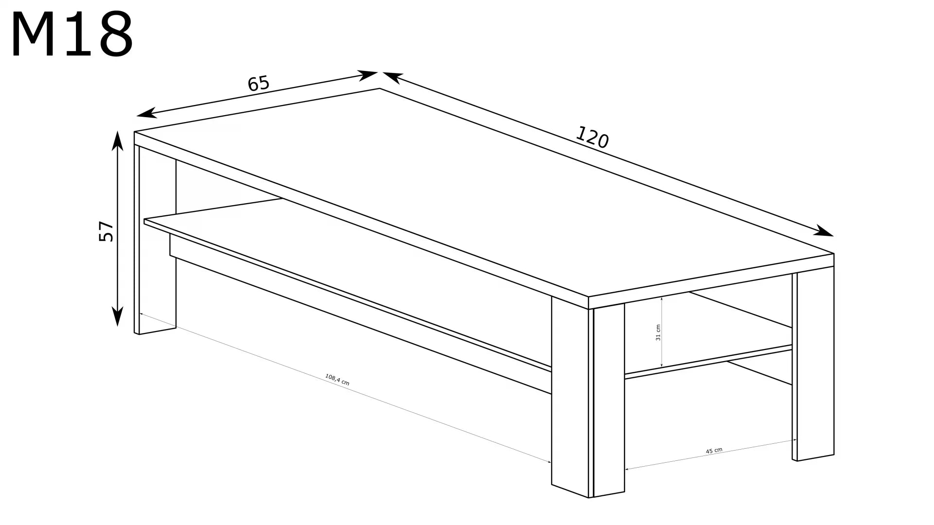 Table basse simple et lumineuse en hickory naturel - Decora Home