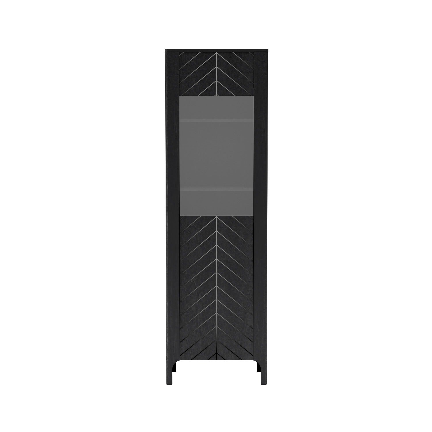 Vitrine Moderne avec Portes Vitrées et Étages Spacieux - Decora Home