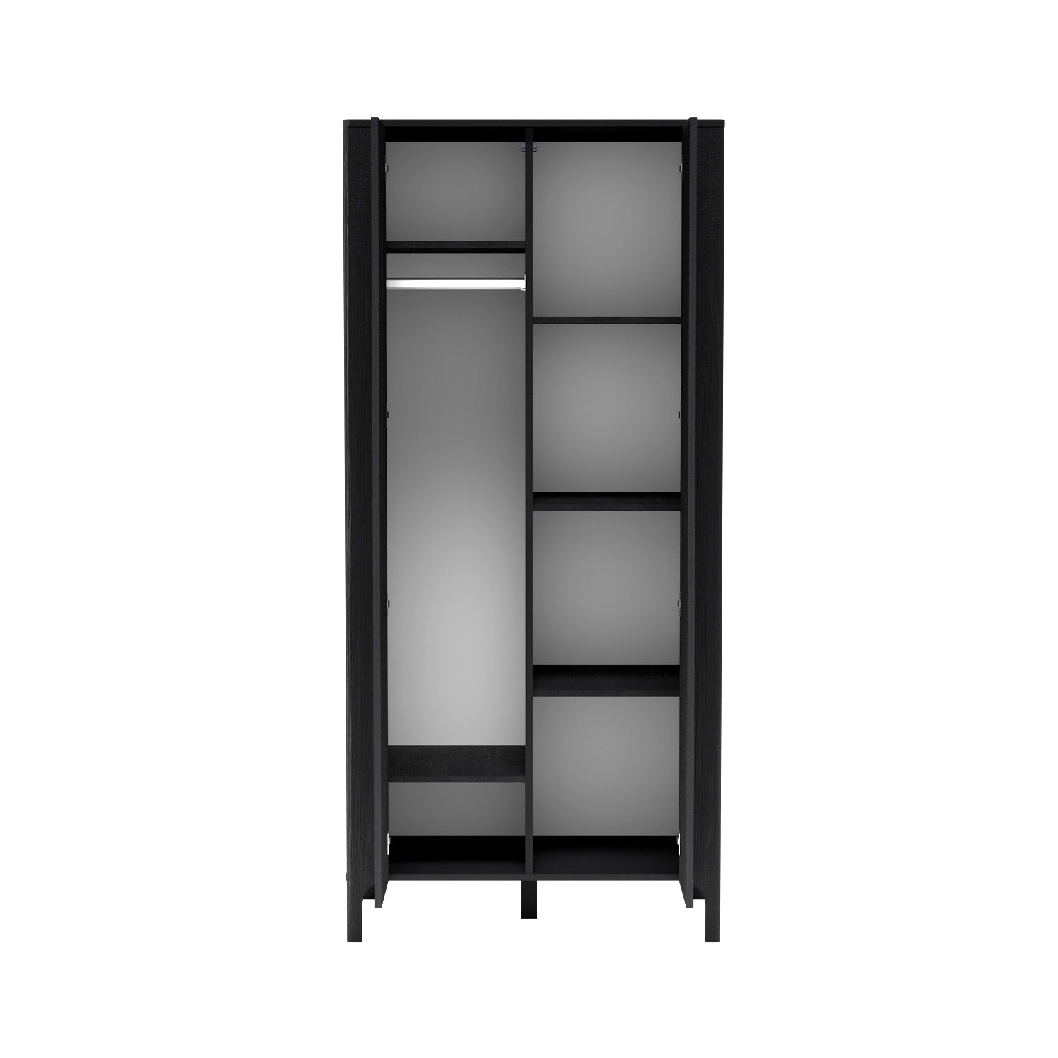 Armoire avec Motif Géométrique à Chevrons et Rangement Pratique - Decora Home