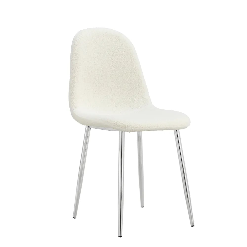 CHAISE SCANDINAVE CHROME DOUDOU