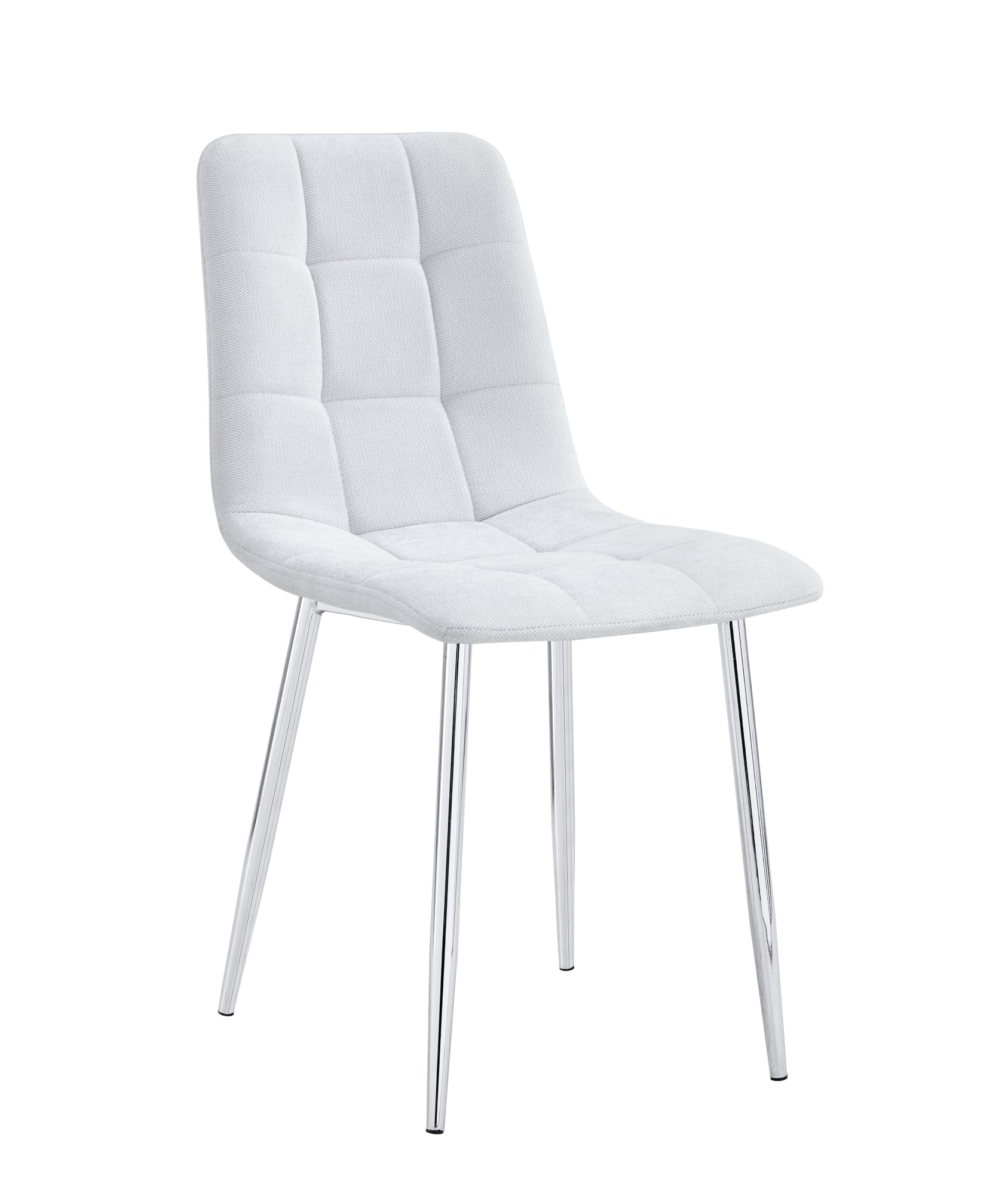 CHAISE ELISA PIED CHROME SERGE GRIS