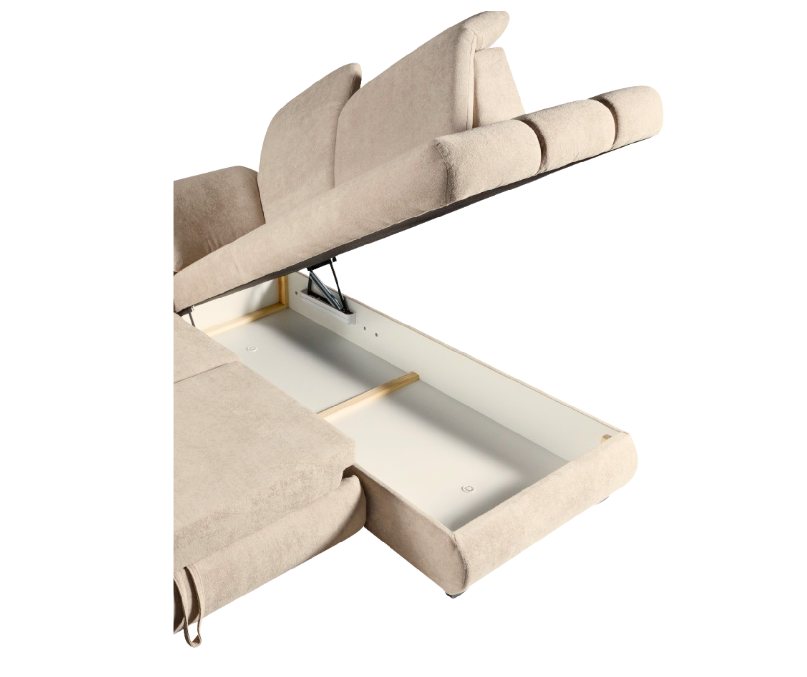 Canapé d’angle convertible en velours avec lit intégré et appui-têtes réglables angle droit