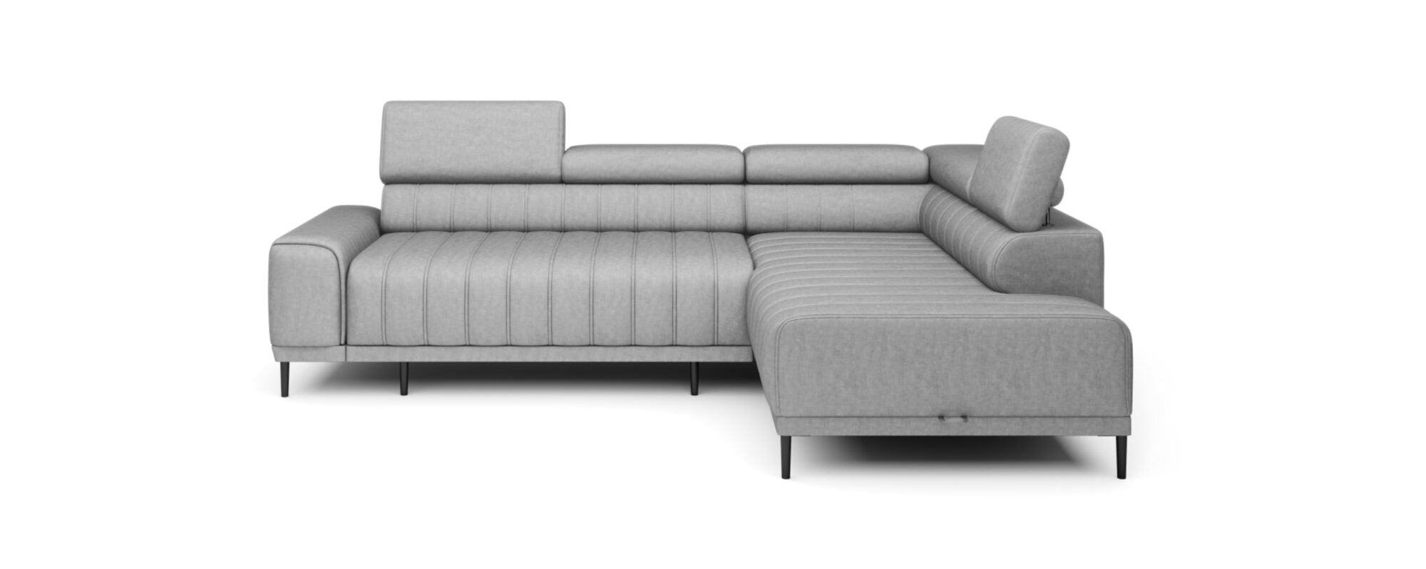 Canapé d’angle – Design moderne, appuis-tête réglables, lit d’appoint & coffre de rangement - Decora Home