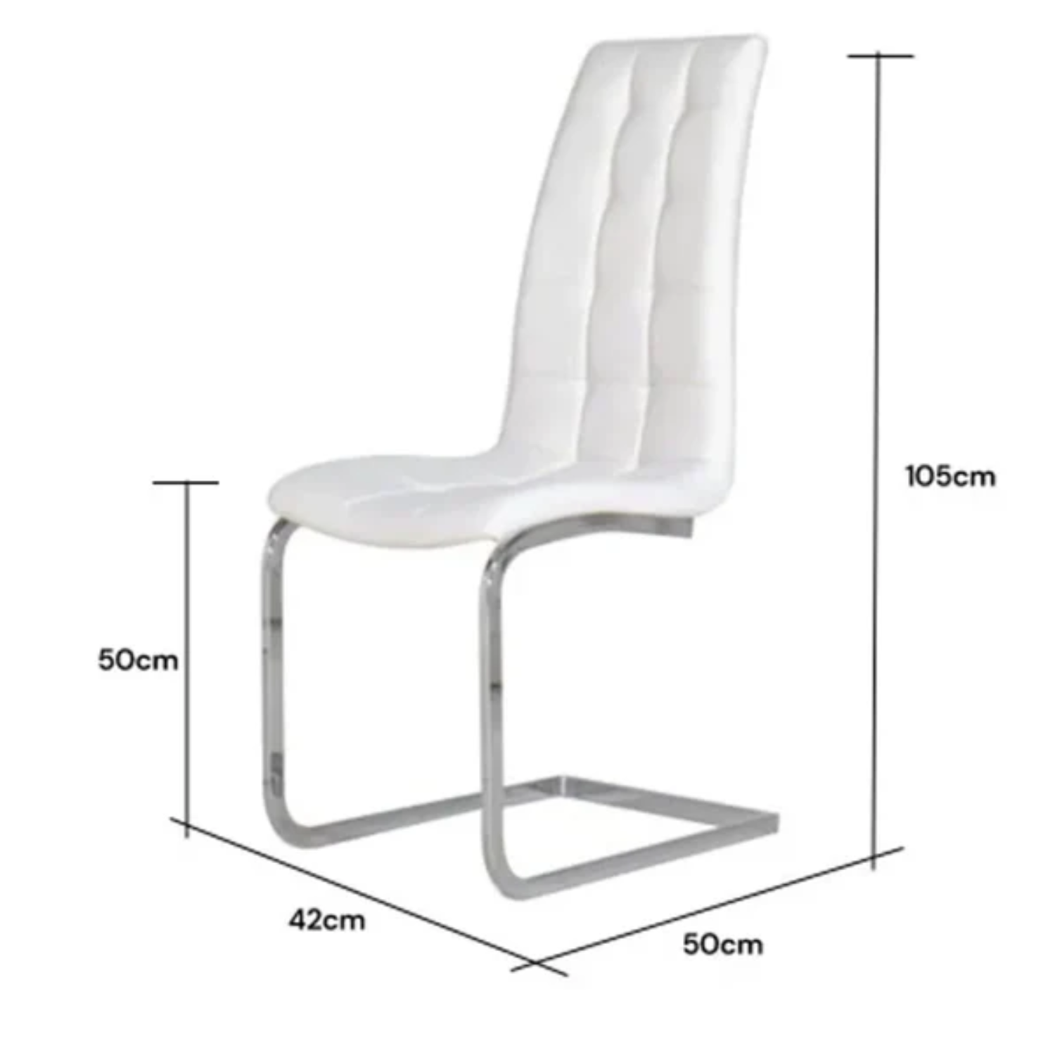 Chaise en Similicuir avec Piètement en Acier– Élégance moderne & confort au quotidien