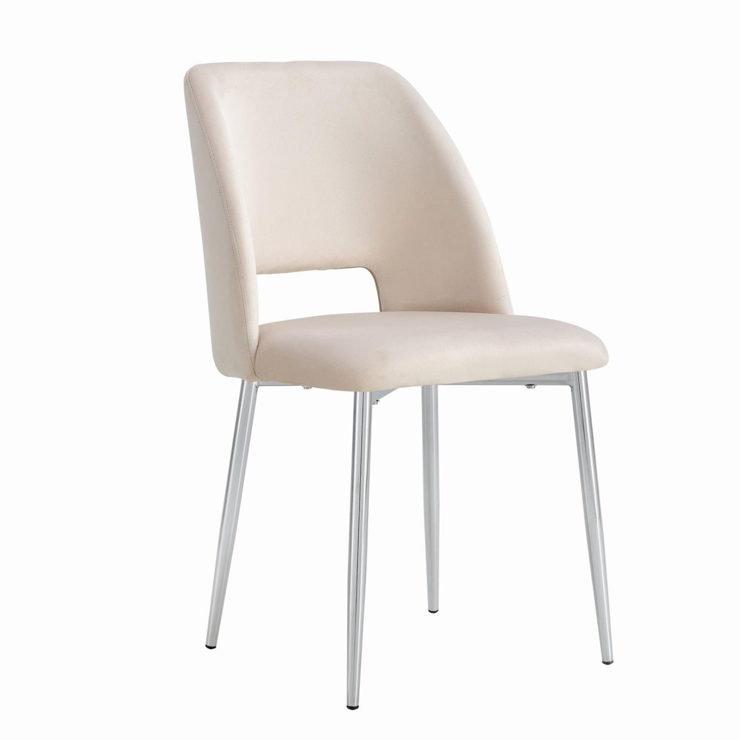 Chaise en Tissu Doudou, Velours ou Sergé – Pieds Métal Noir ou Chrome